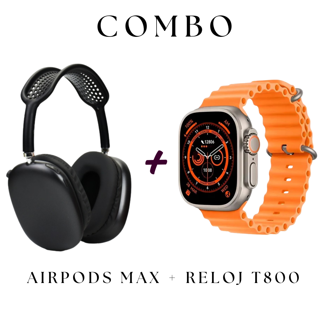 Miniatura 2 de Combo Airpods Max + Reloj T800 Ultra 8